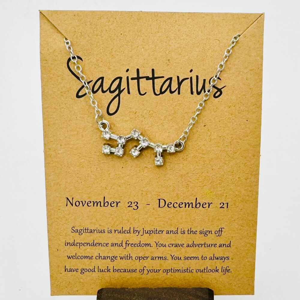 Silver Sagittarius Constellation Necklace - NWT